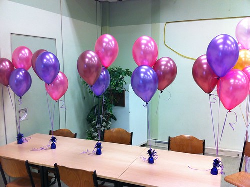  Tafeldecoratie 3ballonnen Personeelsvereniging Ns Rotterdam