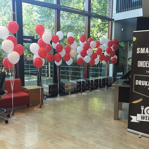  Tafeldecoratie 7ballonnen Gronddecoratie Hoge School Rotterdam