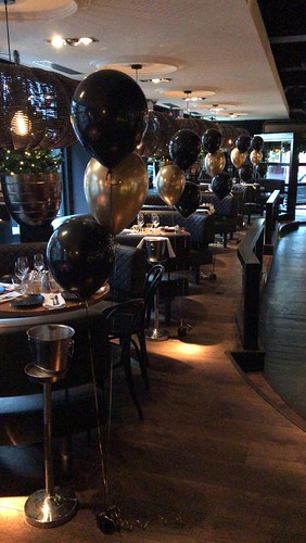  Tafeldecoratie 3ballonnen Oysterclub Rotterdam