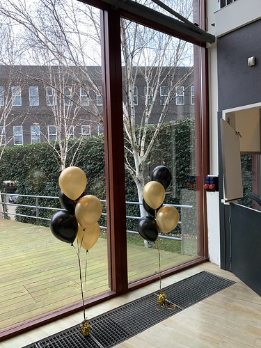  Tafeldecoratie 5ballonnen Hoge School Rotterdam