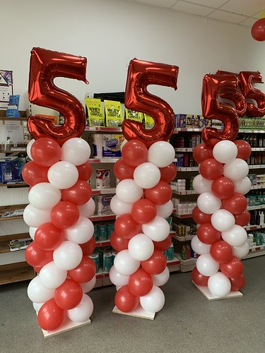  Ballonpilaar Breed Folieballon Cijfer 5 Poolse Supermarkt Wolphaertsbocht Rotterdam