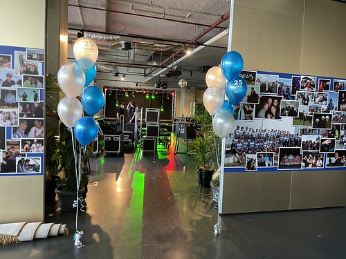  Tafeldecoratie 6ballonnen Gronddecoratie Bedrukt Bedrijfsfeest Jubileum 25 Jaar Ovg Real Estate Edge The Loft <a href='http://www.rotterdamsballonnenbedrijf.nl/plaatsen/nhow' class='w3-text-indigo'>NHOW</a> Hotel Rotterdam