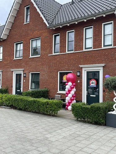  Ballonpilaar Breed Rond Verjaardag 40 Jaar Rotterdam Abtsweg