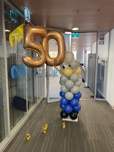  Ballonpilaar Abraham Folieballon 50 Jaar Verjaardag Inholland Hogeschool Rotterdam