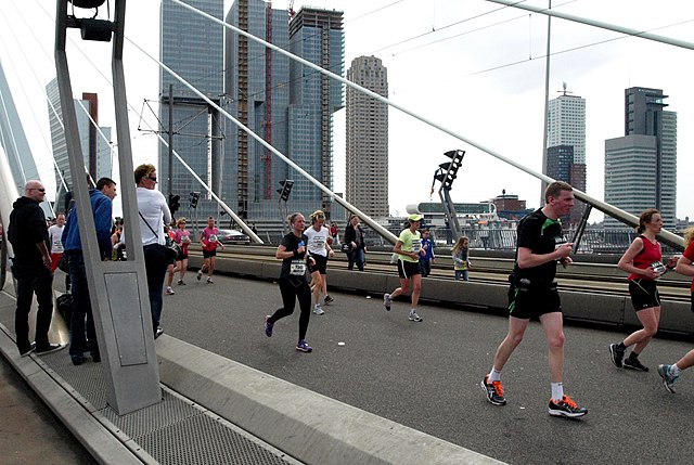 Marathon Rotterdam route Erasmusbrug