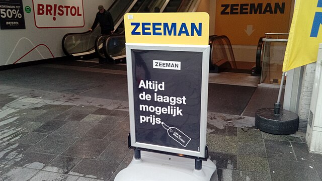 In addition to Zeeman Online, there are 18 Zeeman stores in Rotterdam